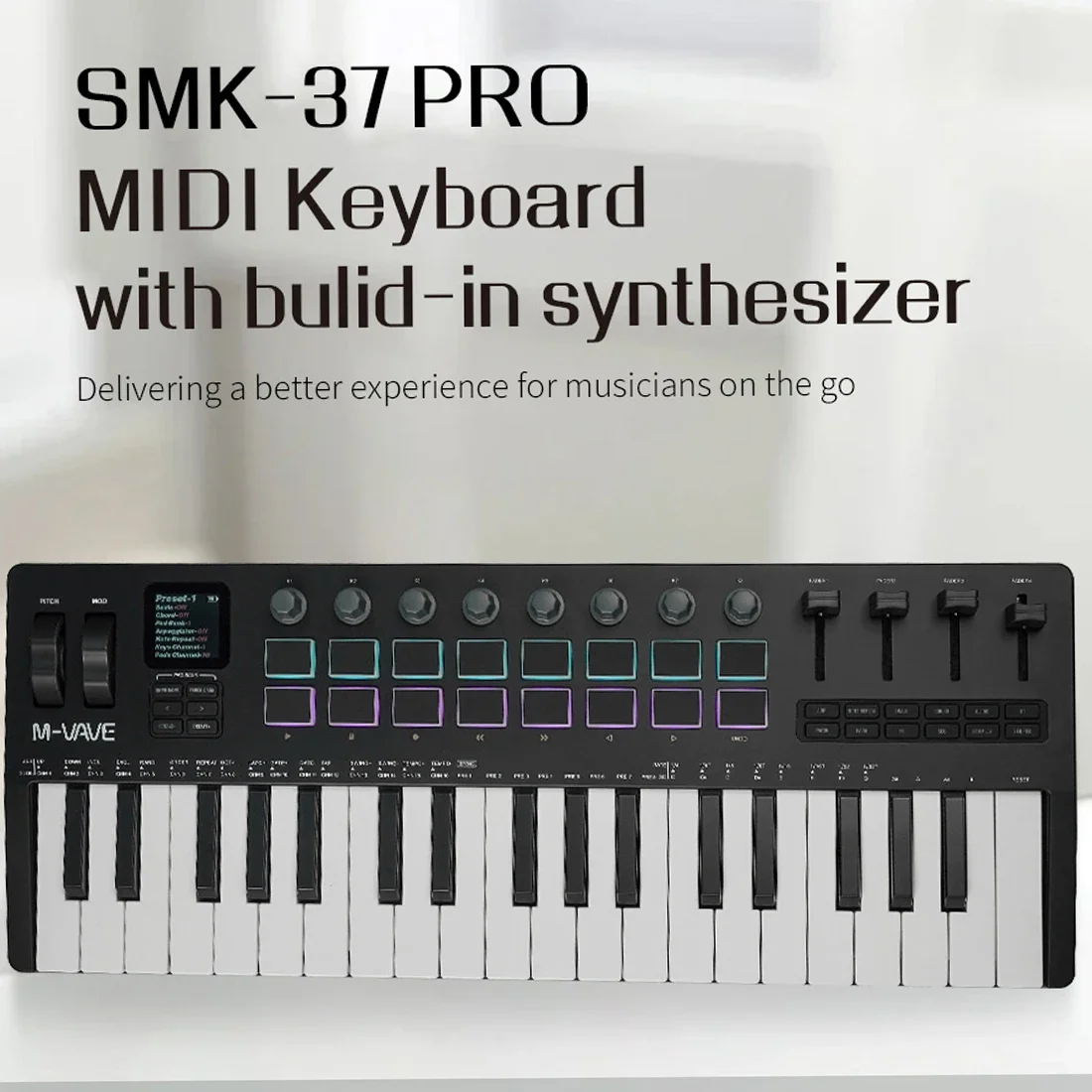 M-VAVE SMK-37 PRO 37-Key Porta - Midi Controller Pad recension och pris