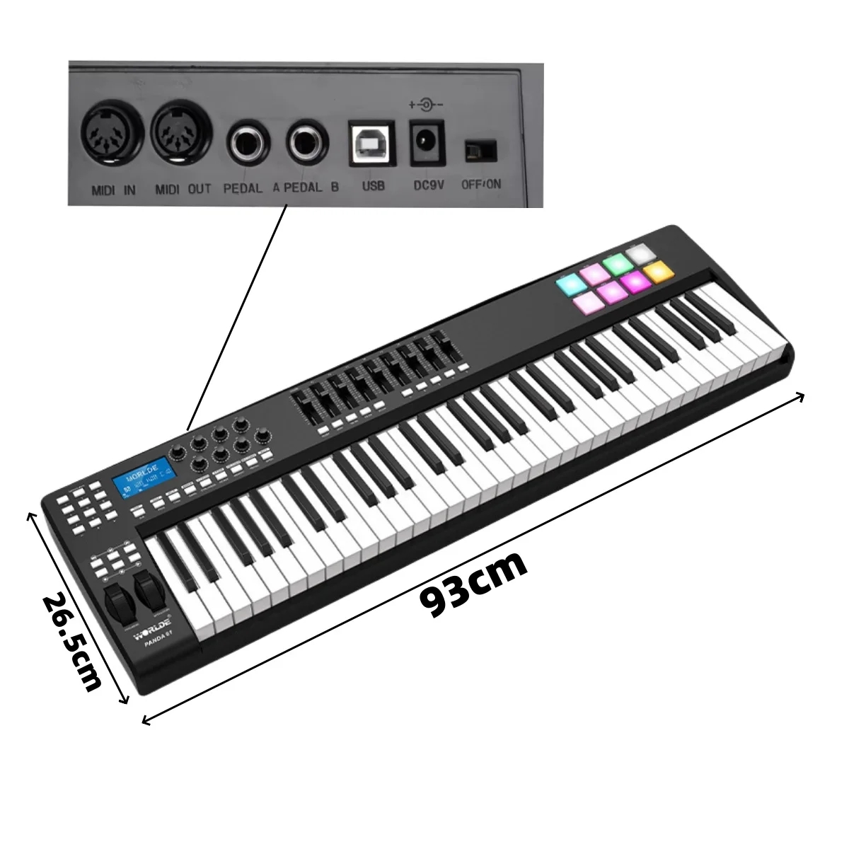 WORLDE PANDA61 61-Key USB MIDI - Midi Controller Pad recension och pris