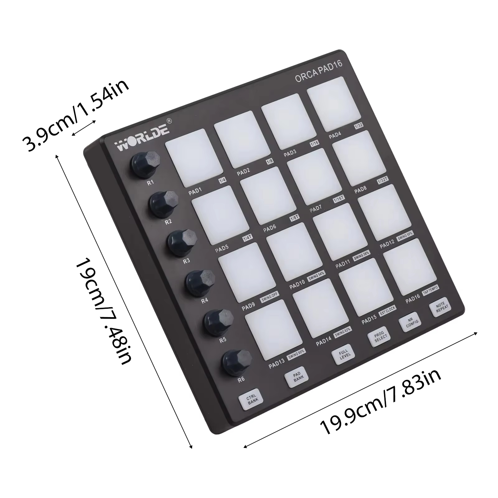 WORLDE ORCA PAD16 MIDI Control - Midi Controller Pad recension och pris