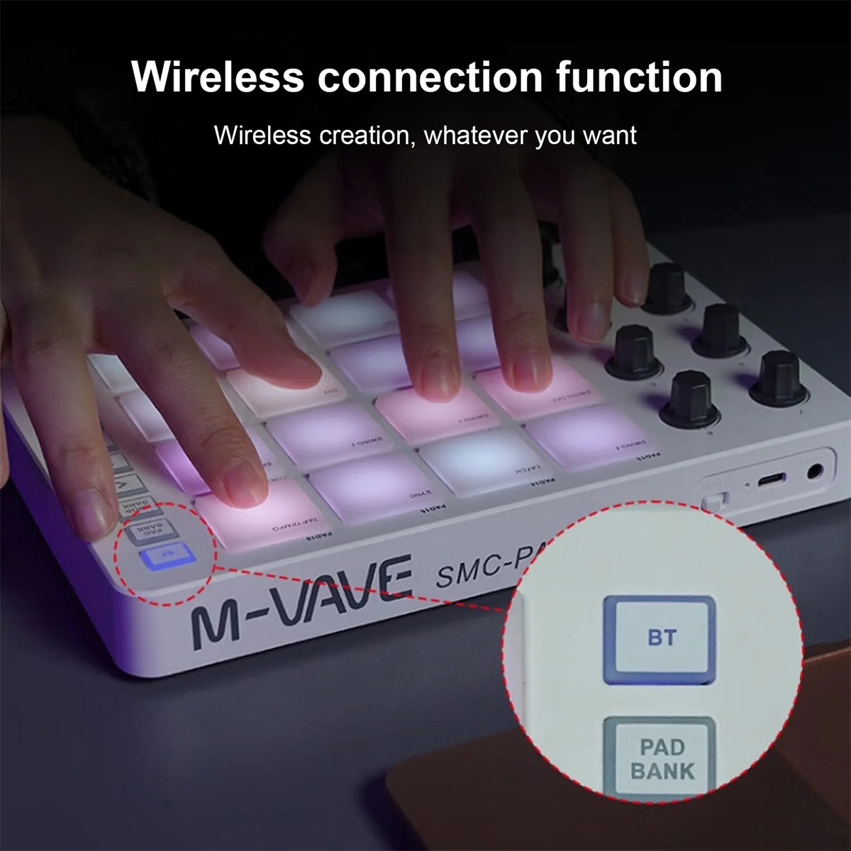 M-VAVE SMC-PAD Wireless MIDI C - Midi Controller Pad recension och pris