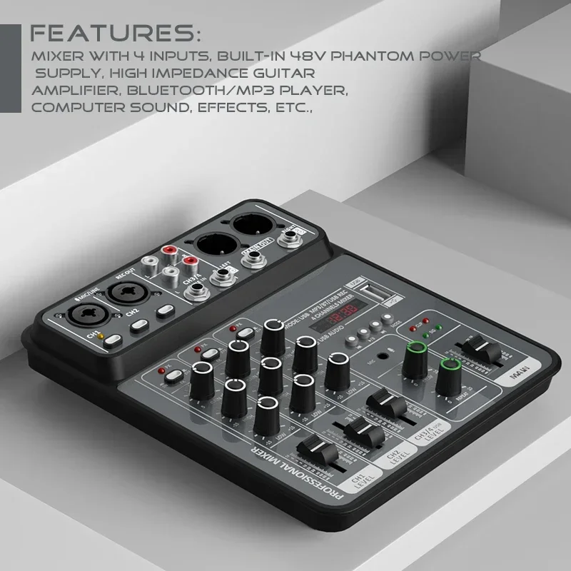 4-Channel Pro Audio Mixing Con - Audio Music Dj recension och pris