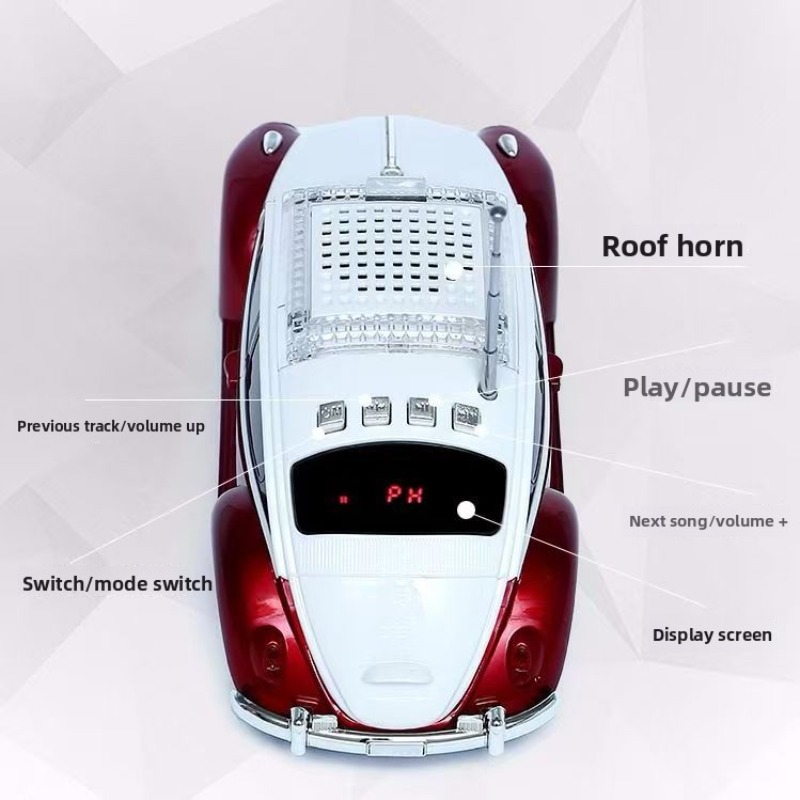 Beetle Car Model Bluetooth Spe - Audio Music Spotify recension och pris