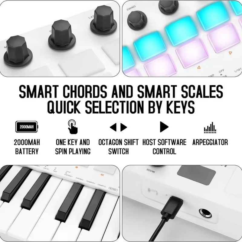 M-Vave Smk-25 Midi Keyboard Co - Midi Controller Pad recension och pris