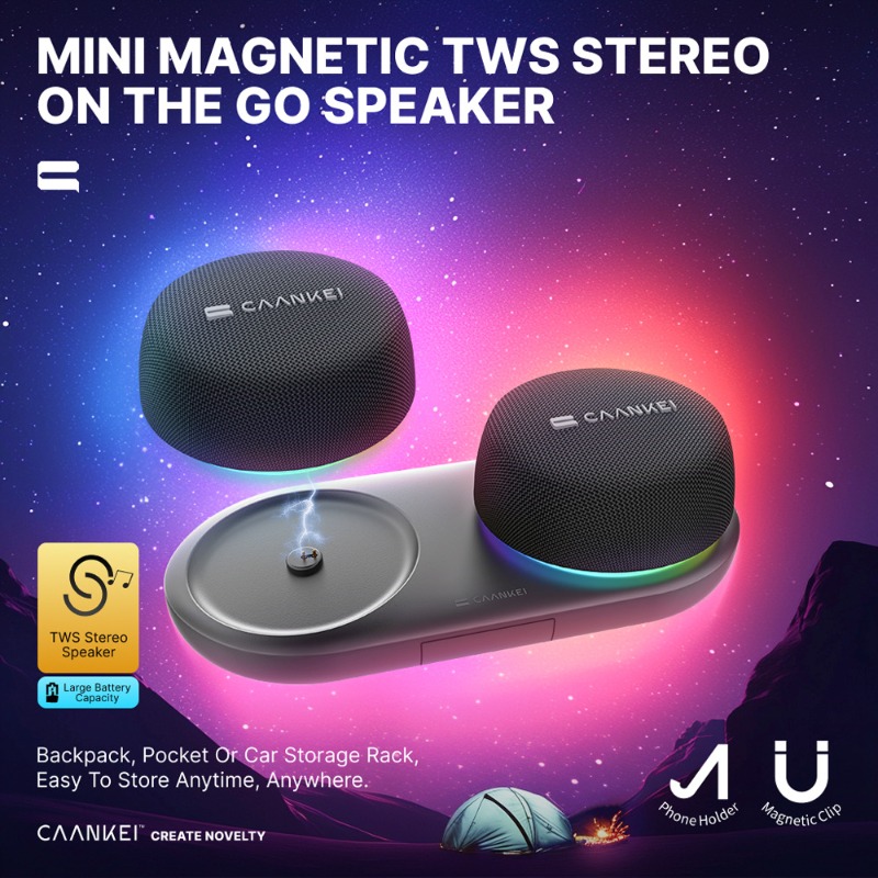 Magnetic Bluetooth Speaker wit - Audio Music Spotify recension och pris